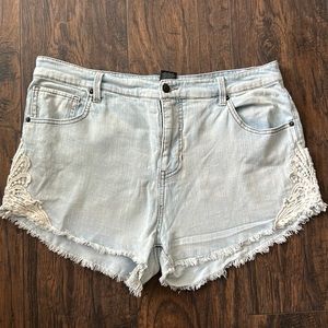 Denim shorts size 14